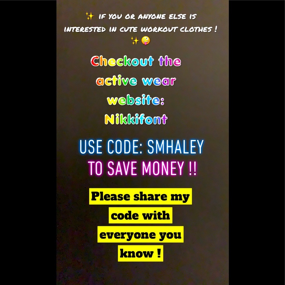 ✨🦋 Share please ✨🦋  Nikkifont active wear !